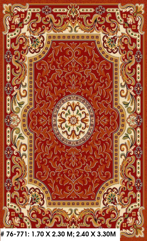 Thảm Mỹ Thuật Hoa Văn Bỉ 76-771 R. RED